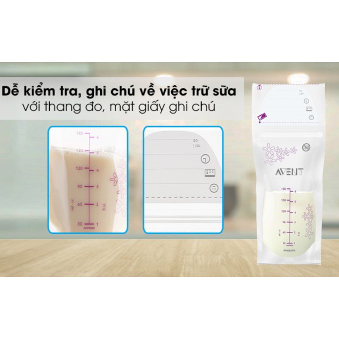 Túi trữ sữa Philips Avent 180ml (25 cái)