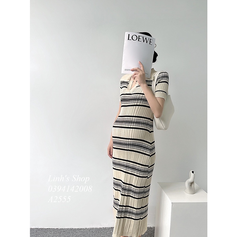 Váy Len Mongtoghi mỏng ngắn tay A2555