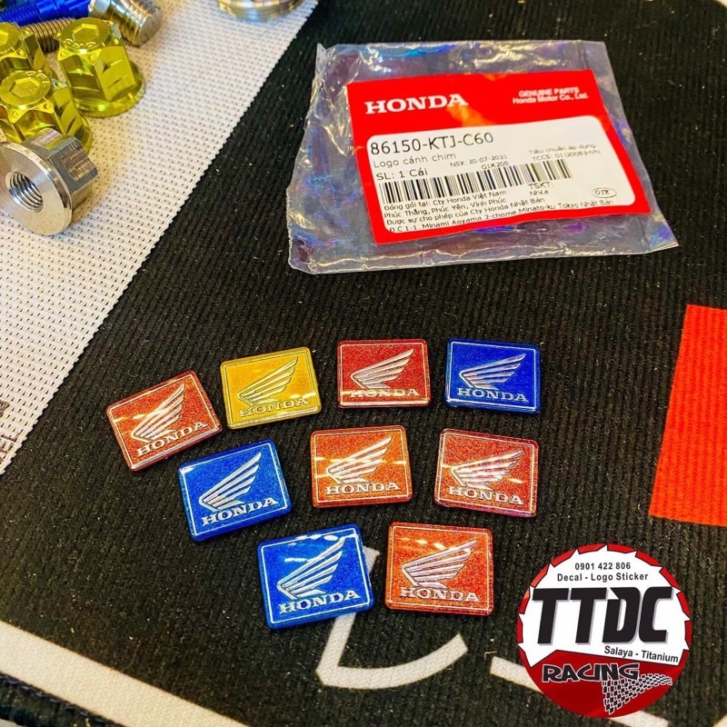 Tem Logo Cánh Chim Honda Chính Hãng Mod Màu Camay ánh kim cực đẹp ✌🇹🇭