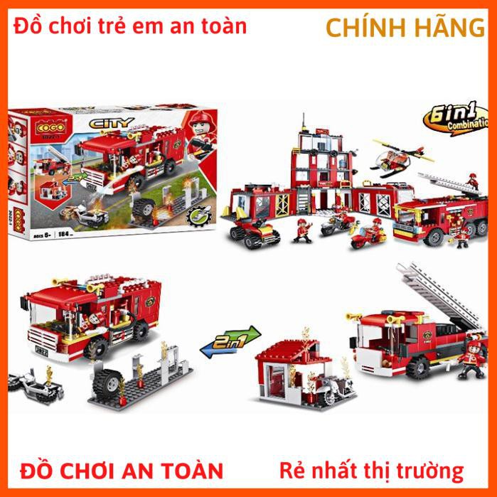 Đồ Chơi Xếp Hình Đội Xe Cứu Hỏa 2019