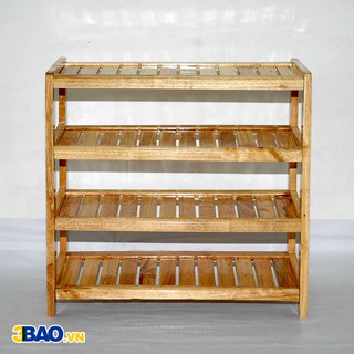 Kệ giày gỗ cao su 4 tầng 62cm