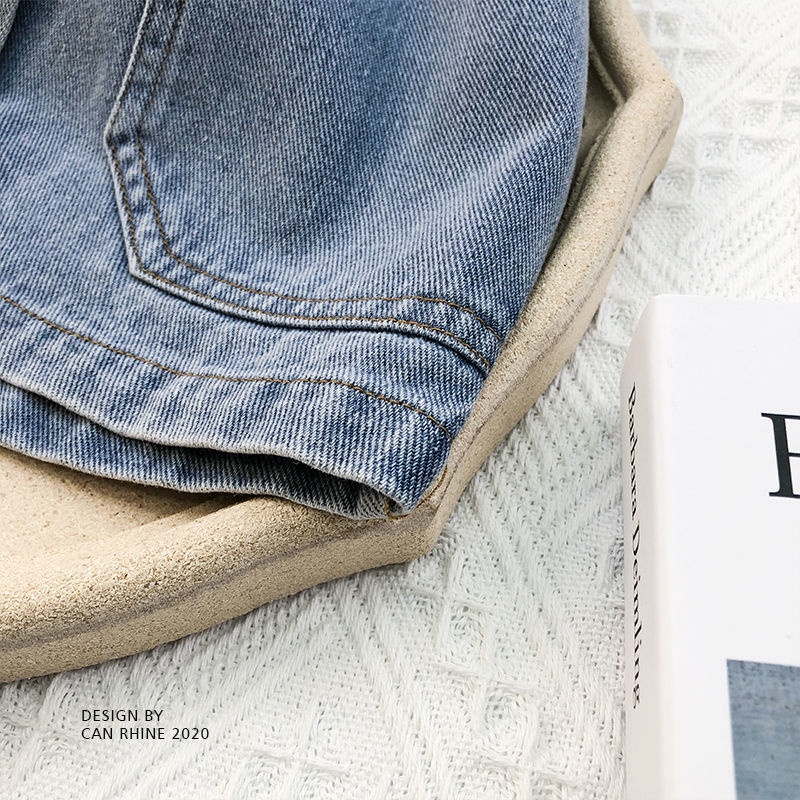 Chân váy jean Lưng Cao Thời Trang Mùa Hè Hàn Quốc Dành Cho Bé Gái