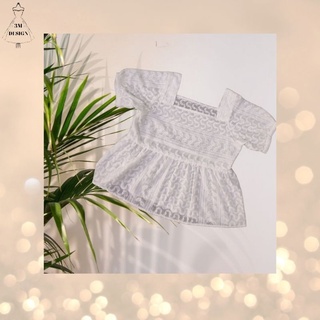 Áo kiểu vải xô thêu