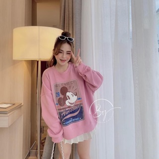 ÁO MICKEY HỒNG NỈ LOẠI 1