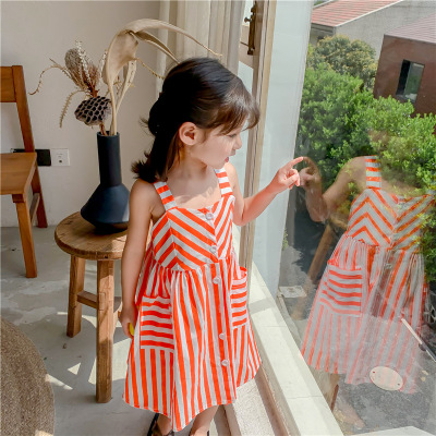 Đầm công chúa kẻ sọc cho bé gái