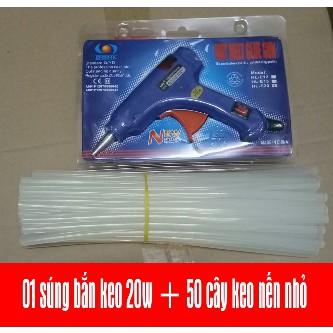 Combo súng bắn keo nến và 50 cây keo nến nhỏ