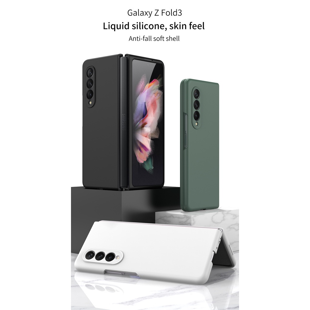 Ốp Điện Thoại Silicone Mềm Chống Sốc Toàn Diện Cho Samsung Galaxy Z Fold 3 5G