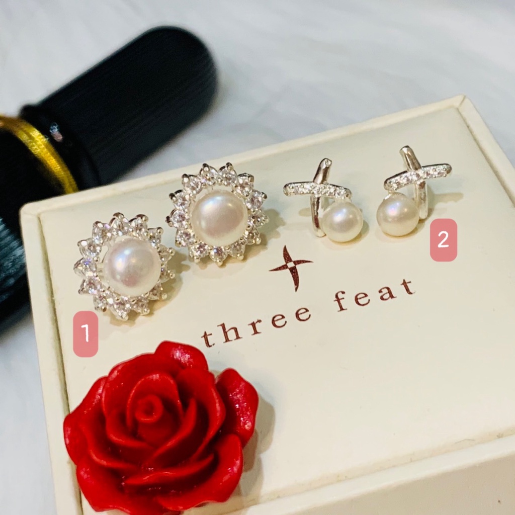 37. Bông tai bạc 925 kiểu Hoa/Caro | Độc lạ | Vintage Necklace|| Si Nhật | Japan | 2HAND | trang sức nhật bản