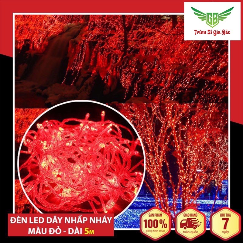 Dây Đèn Led Nhấp nháy ✨FREESHIP✨ Đèn Nháy Trang Trí Nhấp Nháy Tự Động  Dài 5M Cao Cấp. | WebRaoVat - webraovat.net.vn