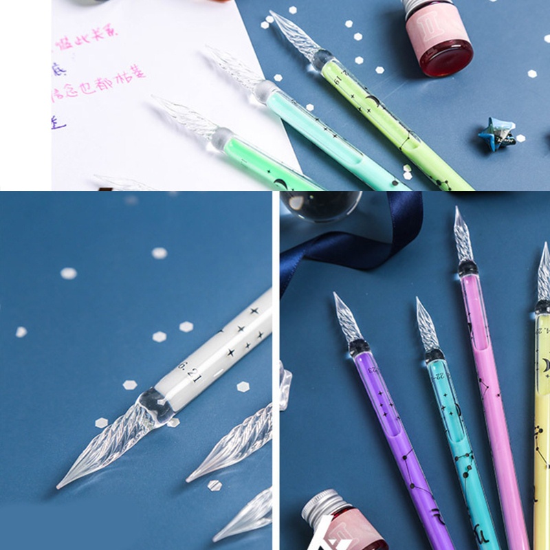 Seng Bút Chấm Mực Bầu Trời Sao Pha Lê Độc Đáo Cho Bạn Bè Famliy