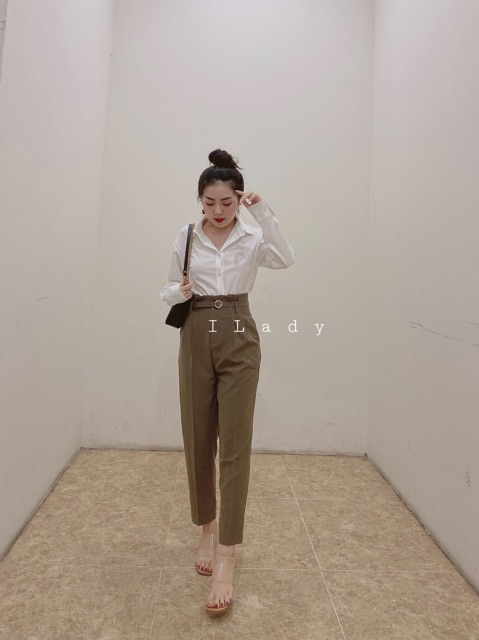 [ Ảnh thật ] Quần baggy nữ QCCC loại 1 chất siêu đẹp, quần baggy cạp cao form chuẩn | BigBuy360 - bigbuy360.vn