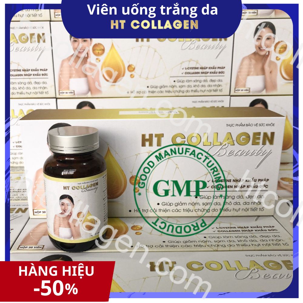 [CAM KẾT HIỆU QUẢ] Thực Phẩm Bổ Sung Collagen Đẹp Da, Ổn Định  Nội Tiết Tố Nữ HT COLLAGEN