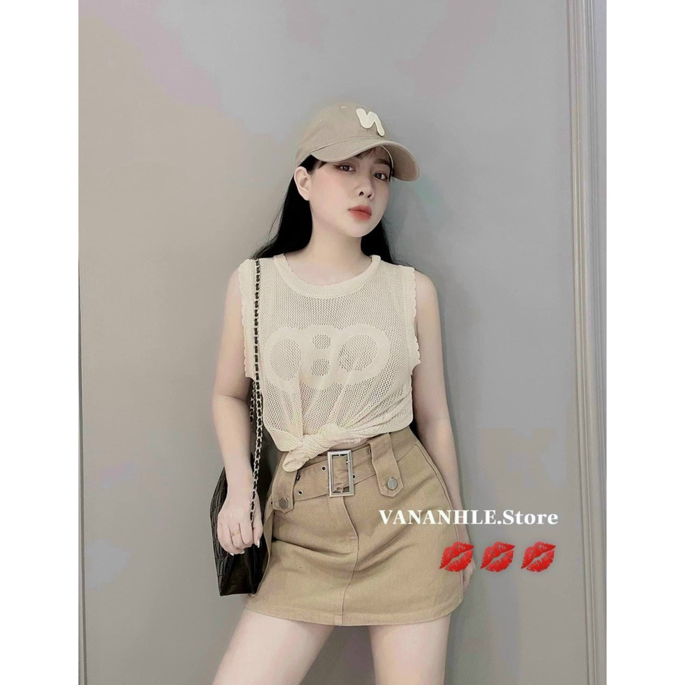 Áo Sát Nách Lưới Nữ Cổ Tròn - Số 8 Ngang Ngực - Thời Trang Trẻ Trung