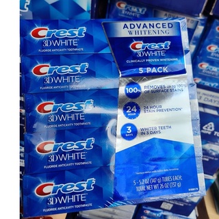 Kem Đánh Răng CREST 3D WHITE ADVANCED của Mỹ 143G