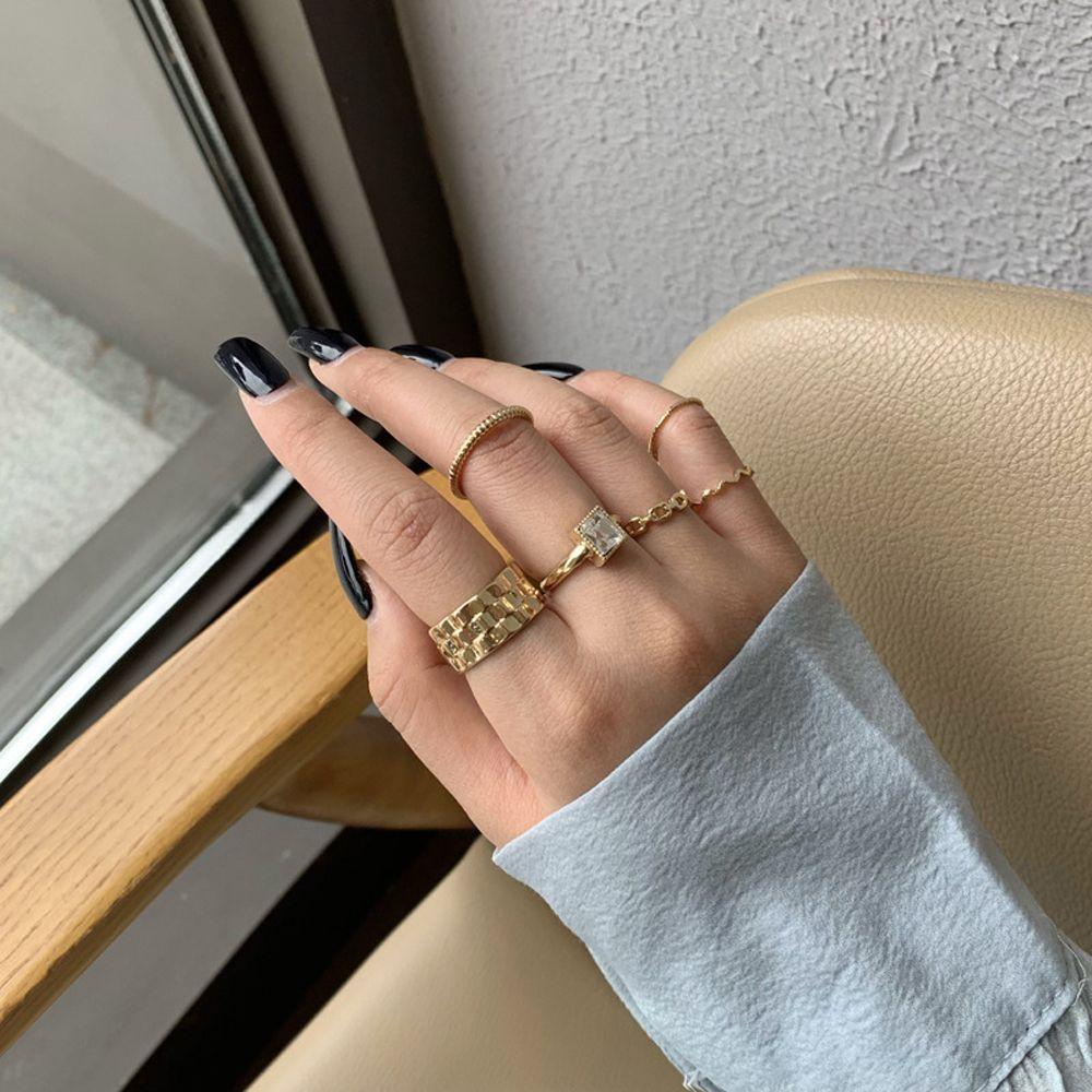 BACK2LIFE Bộ 2 Nhẫn Đeo Tay Thiết Kế Tối Giản Cá Tính