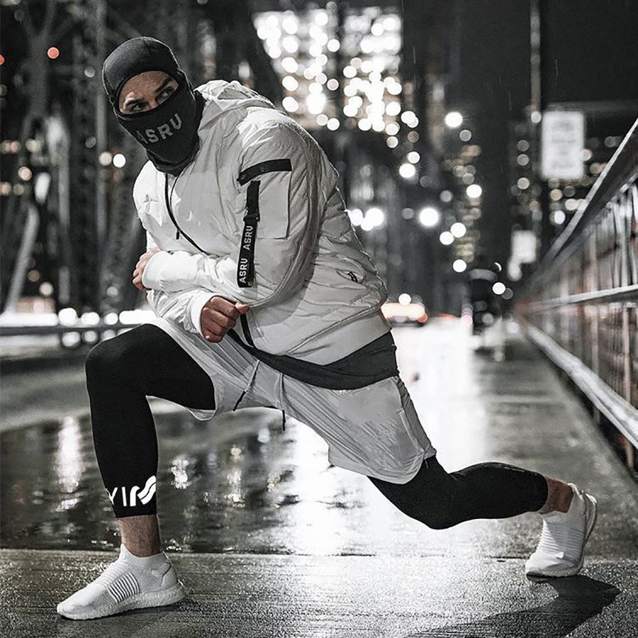 Quần đùi tập gym - chạy bộ 2 lớp liền có lót quần legging