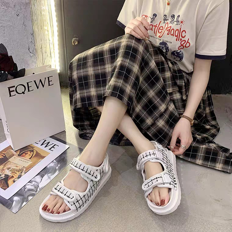 [HOT 2020] Giày quai hậu nữ Ulzzang mix đen trắng 2 quai ngang đế độn 3 phân SWEET đơn giản cá tính trend mùa mới hè | BigBuy360 - bigbuy360.vn