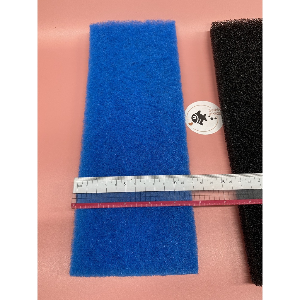 Bông gòn lọc nước 2 màu XANH ĐEN cho hồ cá cánh size 32x12x2 cm