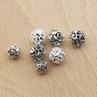 Phụ kiện Charm bạc Hạt đám mây hạt 7mm