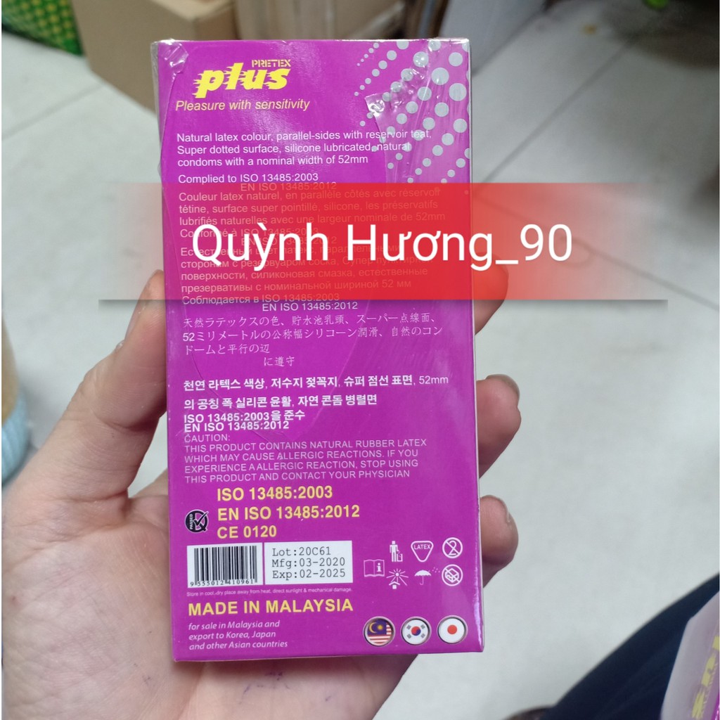 Bao cao su PRETEX PLUS hộp 10 chiếc ( gân ,gai )