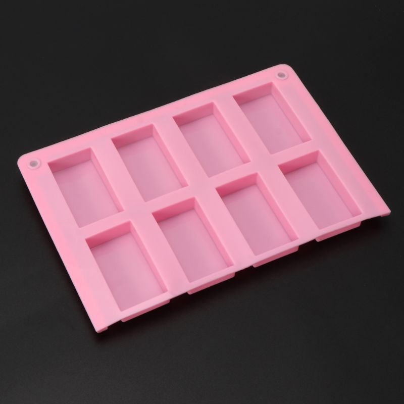 NAV 8 Cavities Rectangle Cuboid Silicone Mold Soap Dried Flower Resin Mold DIY Tools