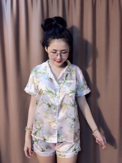 Bộ pizama phi lụa rẻ đẹp