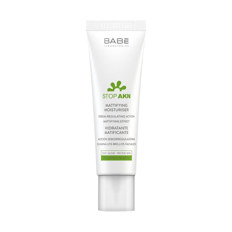 HÀNG NHẬP KHẨU-Kem Dưỡng Babe Stop AKN Mattifying Moisturiser dưỡng ẩm ngăn ngừa mụn, giảm bóng nhờn cho da dầu mụn 50ml