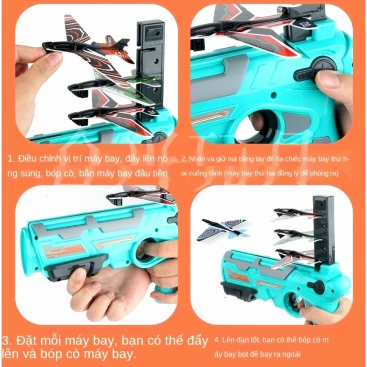 [Hàng Cao Cấp] Bộ đồ chơi súng bắn máy bay bay lượn , bộ đồ chơi mô hình cho bé