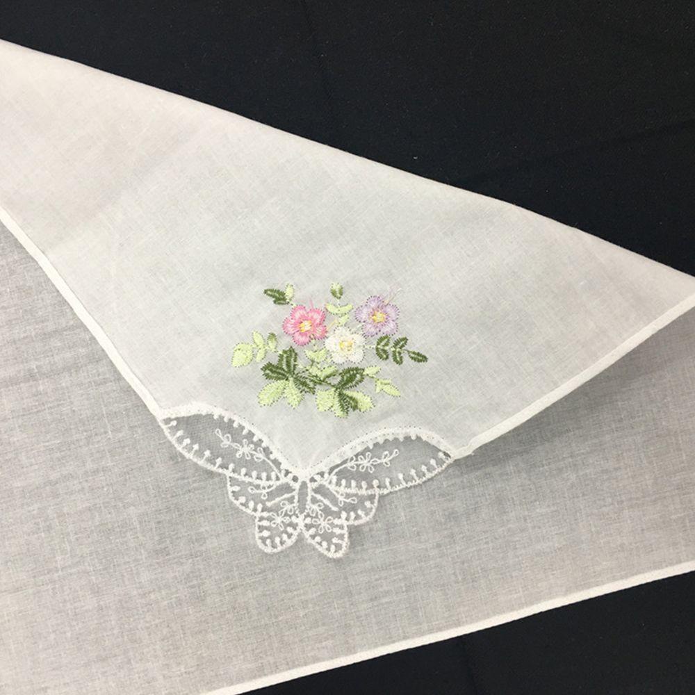 Bộ 6 Khăn Tay Ren Hoa 100% Cotton