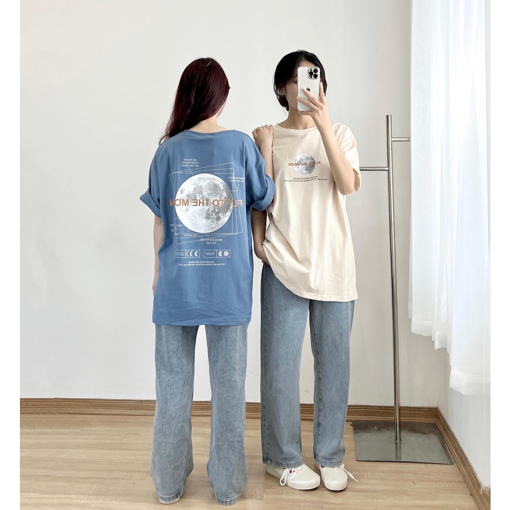 Áo thun FLY TO THE MOON form rộng thời trang miho house