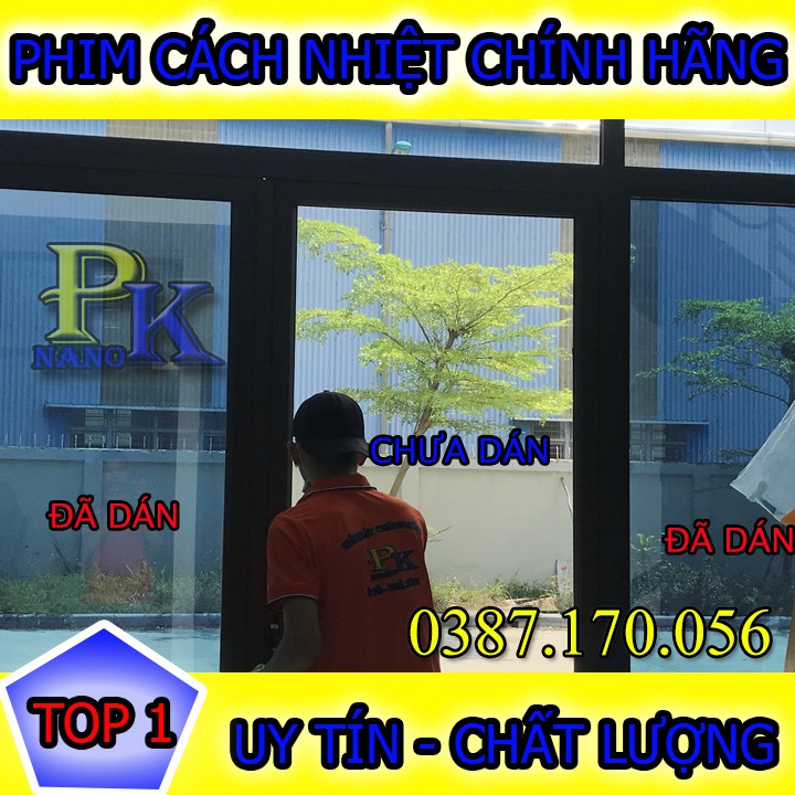 DECAN CÁCH NHIỆT CHỐNG NÓNG CỬA SỔ LÊN TỚI 90%, CẮT UV 100%,KHO PHIM CÁCH NHIỆT NANOPK