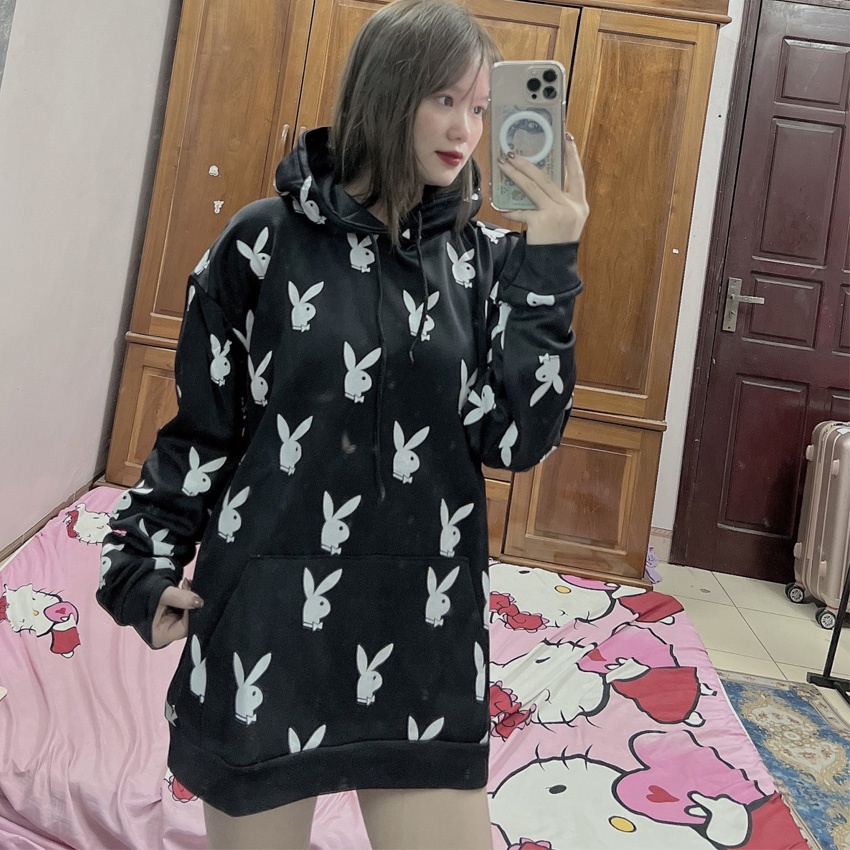 Áo hoodie nỉ thỏ play.me