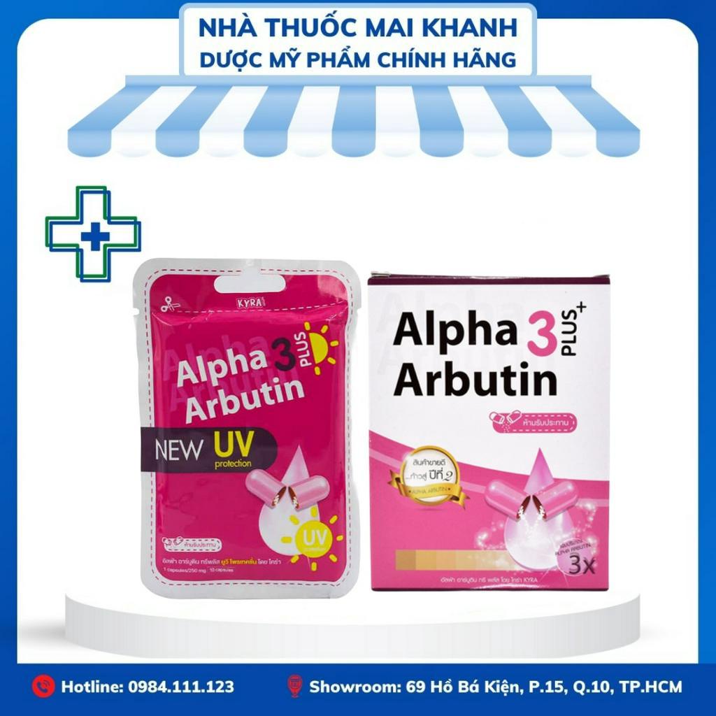 Viên kích trắng Alpha Arbutin 3 Plus Ngày - Đêm (Hàng chuẩn có tem cào check code)