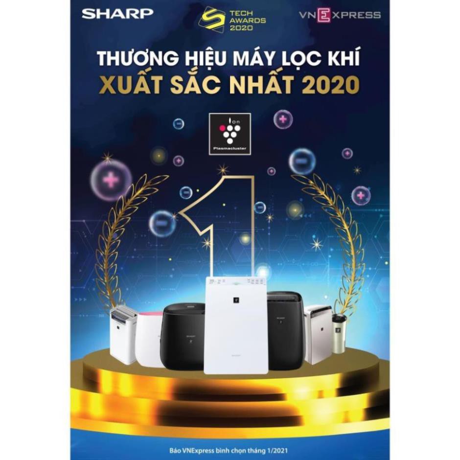 Máy Lọc Không Khí Sharp FP-J50V-H diện tích 40m², kết nối App, Plasmacluster ion - Bảo hành 12 tháng