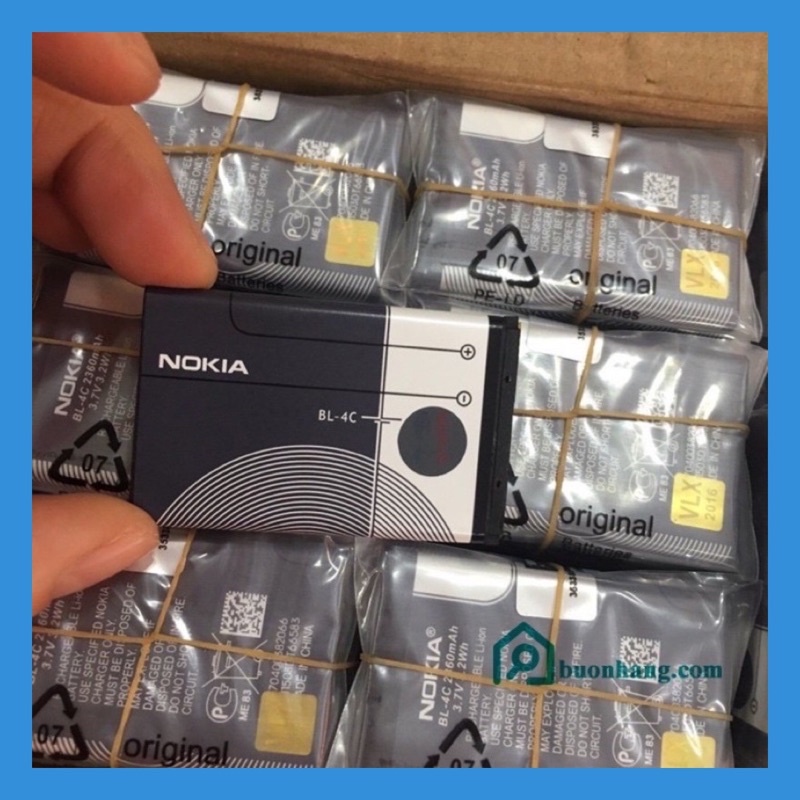 Pin Nokia BL-4C (dành cho Nokia:6131;6101;6100;6066;7270;6301;1202;X2;2690;6300;6102...