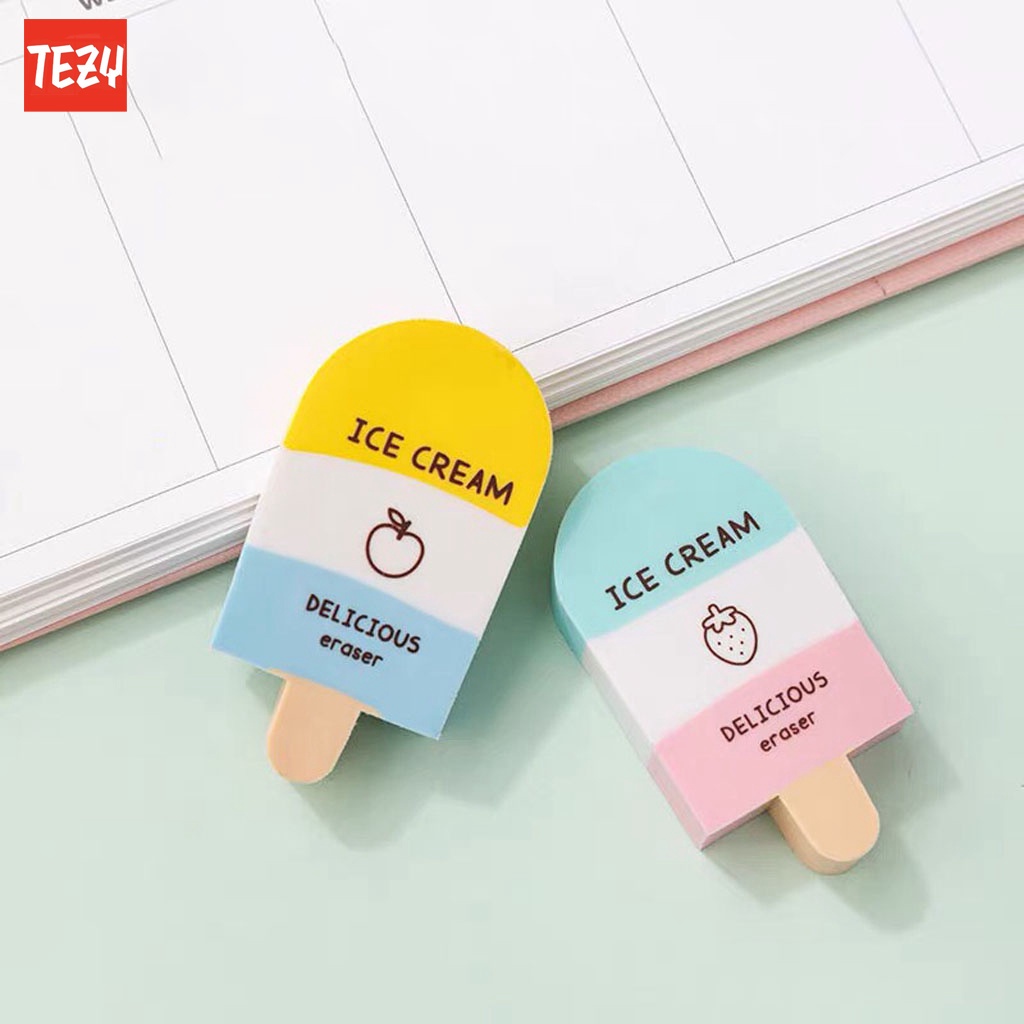 Gôm tẩy bút chì 2B hình kem ICE CREAM xinh xắn cho học sinh - 1 cục - TZ252111HN