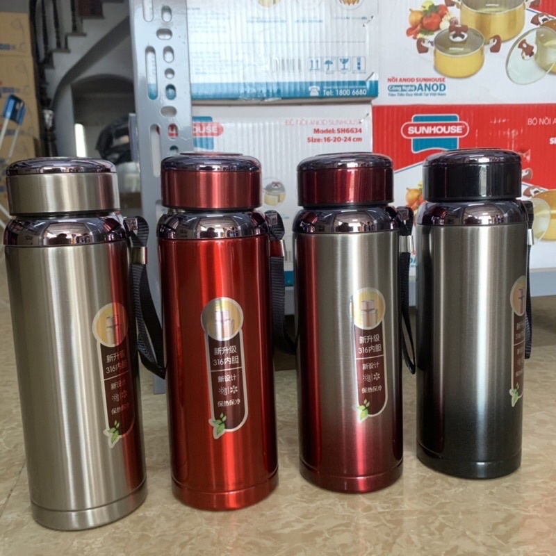 BÌNH GIỮ NHIỆT 800ML LOẠI XỊN INOX 304 [ẢNH THẬT]