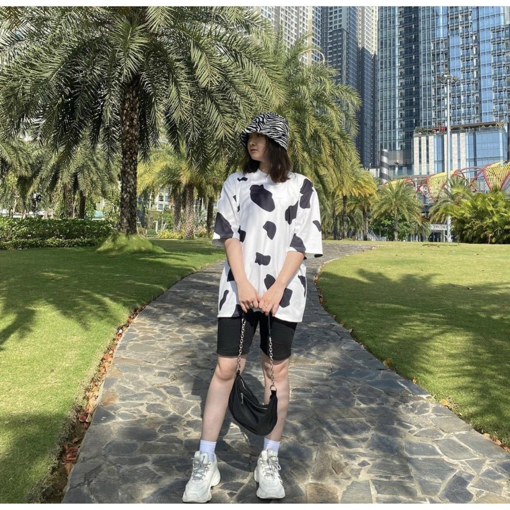 Set Bộ Áo Phông Bò Sữa Unisex Mix Quần Ngố Legging Siêu Xinh Nam Anh 24 Shop