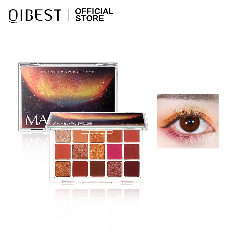 Bảng phấn mắt QIBEST 15 màu với 5 tông màu thời thượng tuỳ chọn 145.5g