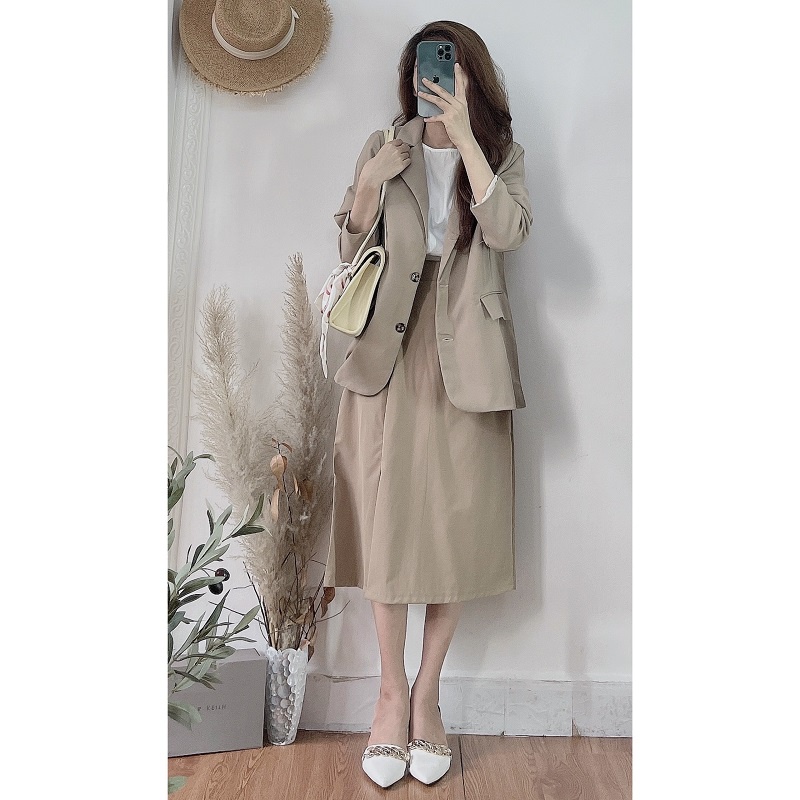 Áo blazer nữ 2 lớp mẫu mới áo vest nữ khoác ngoài kiểu dáng Hàn Quốc siêu đẹp - Mono Boutique
