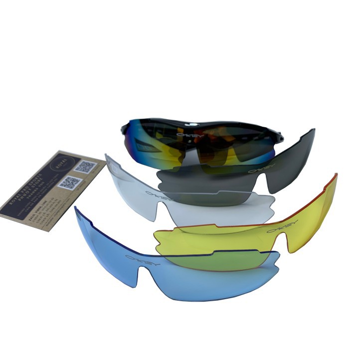 Bán sỉ - Bộ kính mát thể thao OAKLEY 5 in 1 thể thao - giá đỡ điện thoại - bộ vít mở đa năng - trợ lực tay ga.