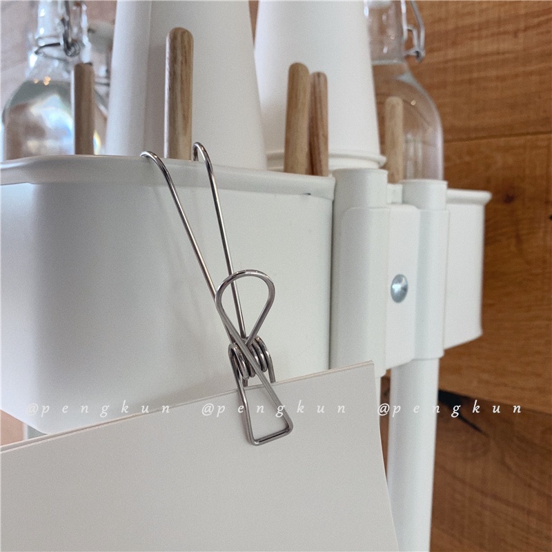 Kẹp Dài Bằng Thép Không Gỉ Dùng Treo Khăn Lau Chén Dĩa Tiện Dụng