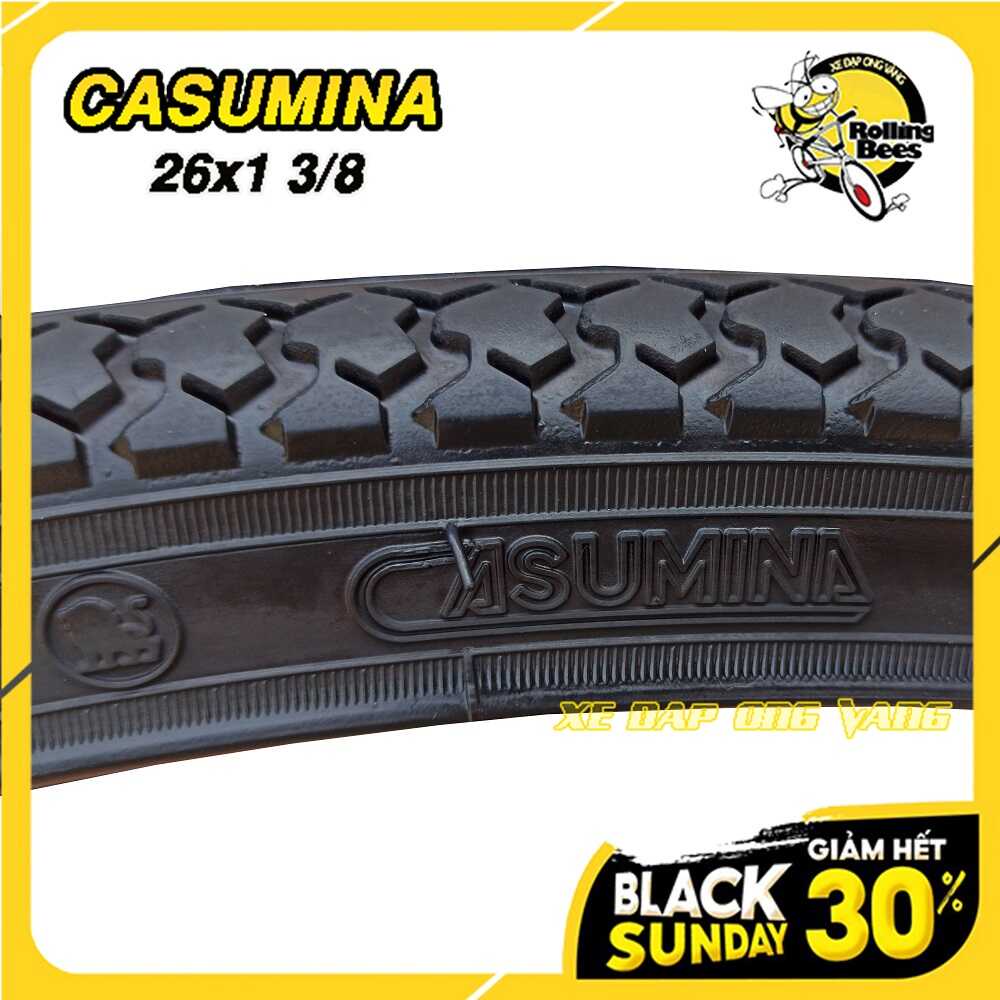 Vỏ Lốp, Săm Ruột 26x1 3/8 Lắp cho Xe đạp Phổ Thông. Chính Hãng Casumina