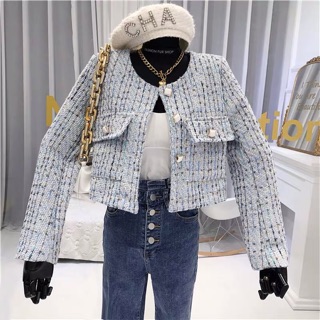 Áo khoác dạ tweed sang chảnh