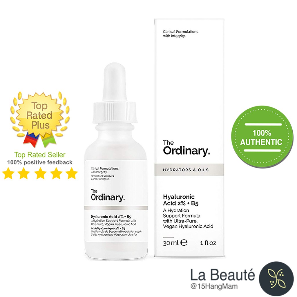 [Mã COS1904 giảm 8% đơn 300K] The Ordinary Hyaluronic Acid 2% + B5 - Serum Cấp Nước Và Phục Hồi Da 30ml | BigBuy360 - bigbuy360.vn