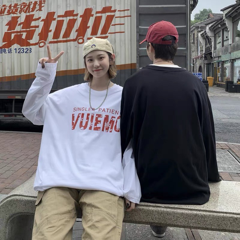 Áo thun tay dài Wind phông nam nữ form rộng unisex oversize ulzzang Áo thun dài tay 3156