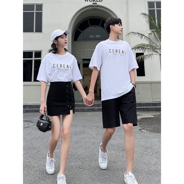 Áo cặp nam nữ in chữ basic, áo thun unisex nam nữ, áo hot trend nữ nam