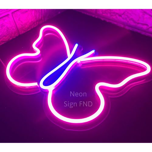 Đèn Neon Sign Led neon theo yêu cầu hình con bướm