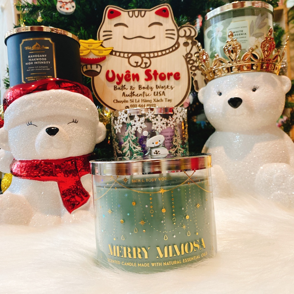 Nến thơm 3 bấc bath &amp; body works - MERRY MIMOSA