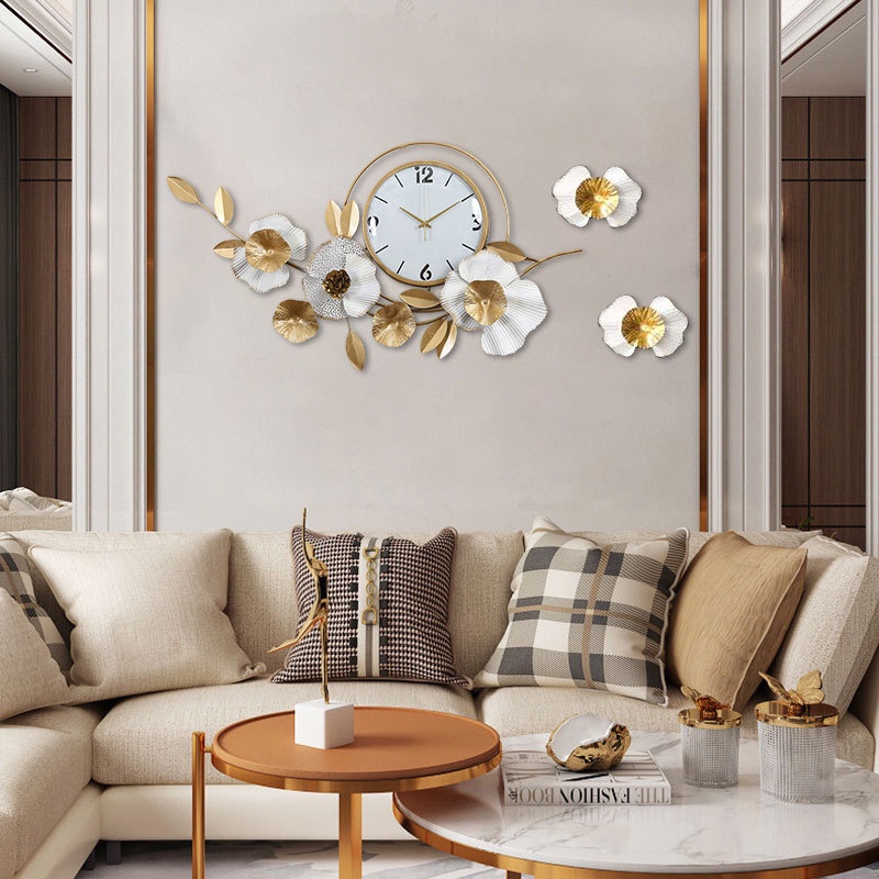Decor Trang Trí Đồng Hồ Treo Tường, Đồng Hồ Trang Trí Decor Hoa Mai Vàng Mã 2106a